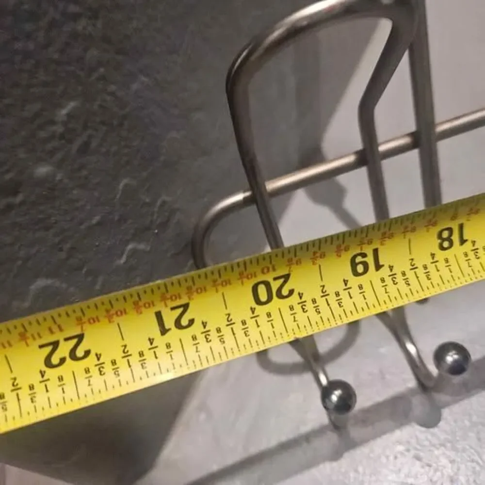 Over-the-Door Metal 4 Hook Rack